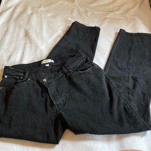 abercrombie curve love high rise dad jeans